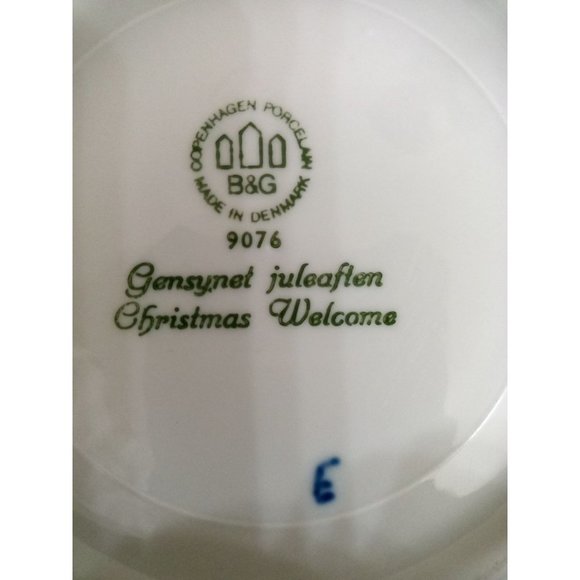Christmas 1976 Jule After Plate Bing&Grondahl Christmas Welcome Copenhagen 9076 - Picture 3 of 6